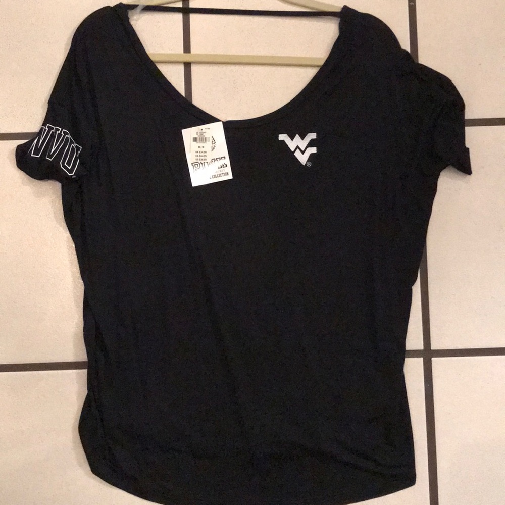 West Virginia mountaineers VS pink T-shirt top